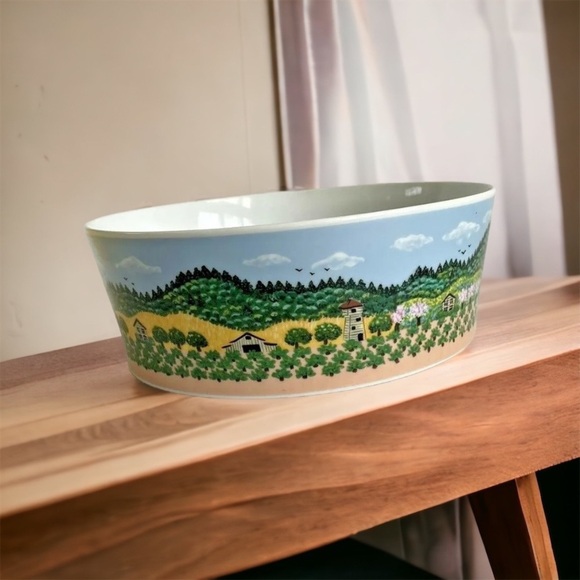 Napa Valley Sara Barnes Block Spal - Serving Bowl Four Seasons vintage 1983 - Picture 1 of 11